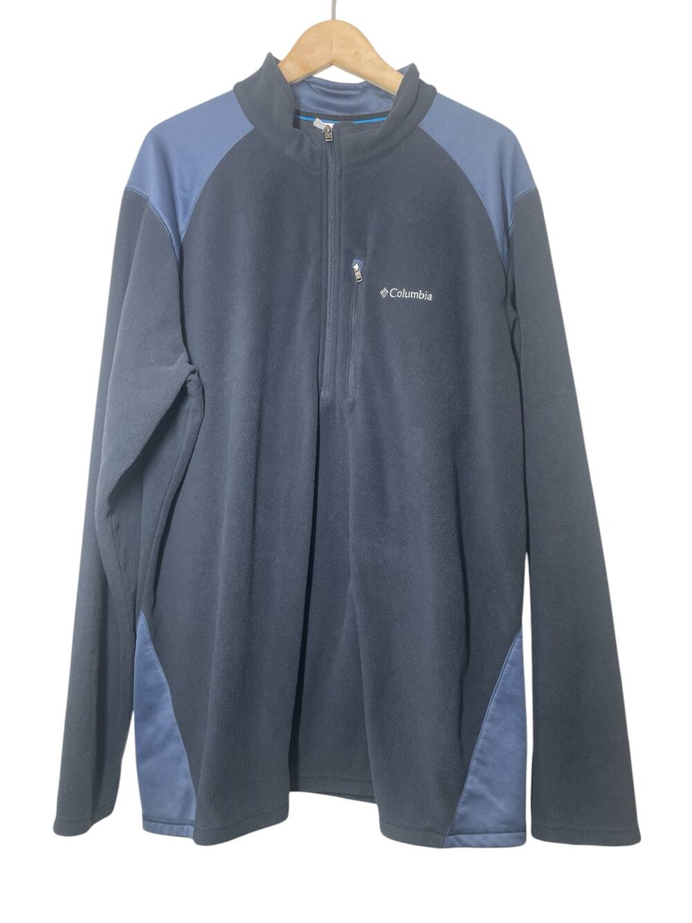 Columbia Mens 1/2 Zip Fleece Navy Blue Size XXL 2xl